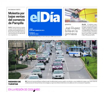 Diario El Día impreso 21-09-2014