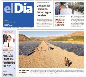 Diario El Día impreso 22-09-2014
