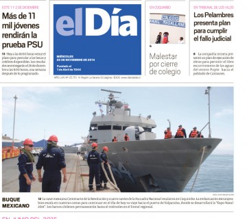 Diario El Día impreso 26-11-2014