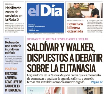 Diario El Día impreso 23-09-2014