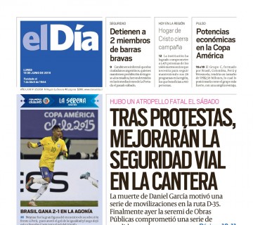 Diario El Día impreso 15-06-2015