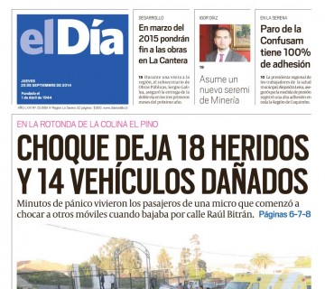 Diario El Día impreso 25-09-2014
