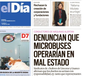 Diario El Día impreso 27-09-2014
