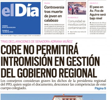 Diario El Día impreso 24-07-2015