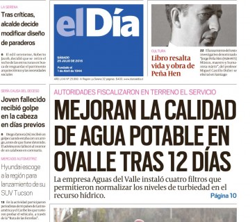 Diario El Día impreso 25-07-2015