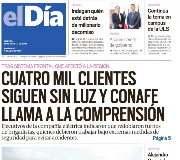 Diario El Día impreso 11-08-2015