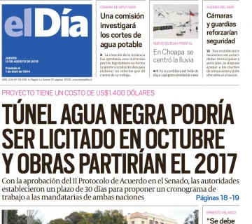 Diario El Día impreso 13-08-2015