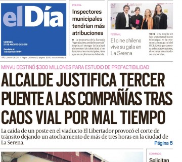 Diario El Día impreso 21-08-2015