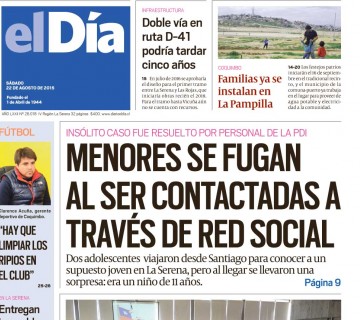 Diario El Día impreso 22-08-2015
