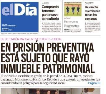 Diario El Día impreso 01-10-2014