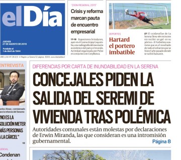 Diario El Día impreso 27-08-2015