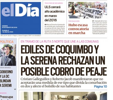 Diario El Día impreso 28-08-2015