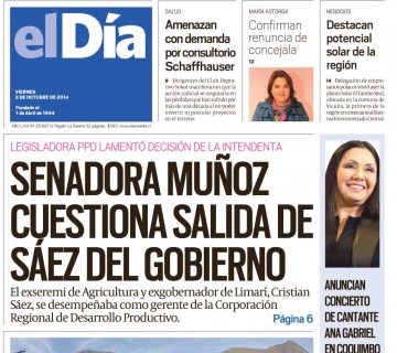 Diario El Día impreso 02-10-2014
