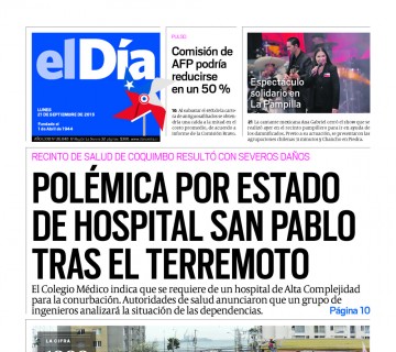 Diario El Día impreso 21-09-2015