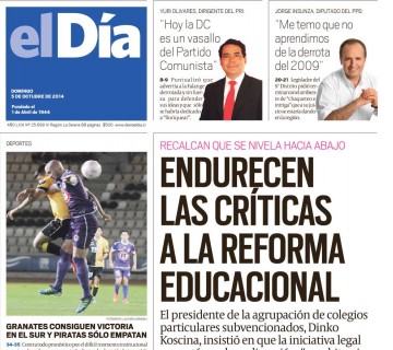 Diario El Día impreso 04-10-2014