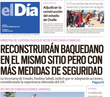 Diario El Día impreso 24-09-2015