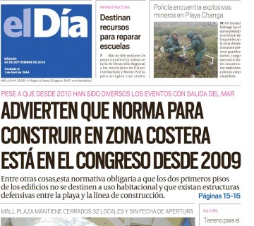 Diario El Día impreso 26-09-2015