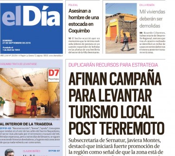 Diario El Día impreso 27-09-2015