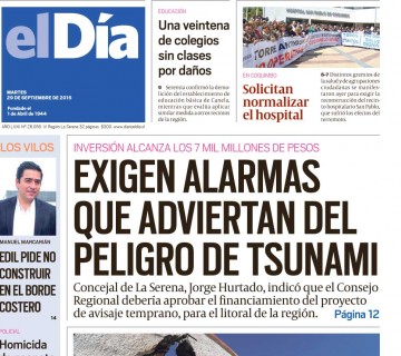 Diario El Día impreso 29-09-2015