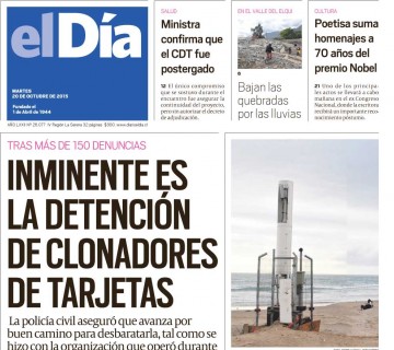 Diario El Día impreso 20-10-2015