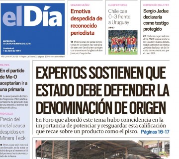 Diario El Día impreso 18-11-2015