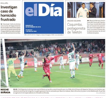 Diario El Día impreso 28-11-2015