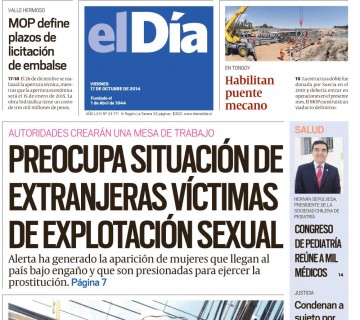 Diario El Día impreso 17-10-2014