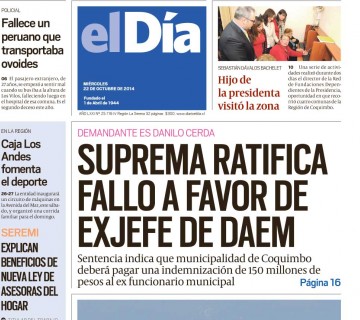 Diario El Día impreso 22-10-2014