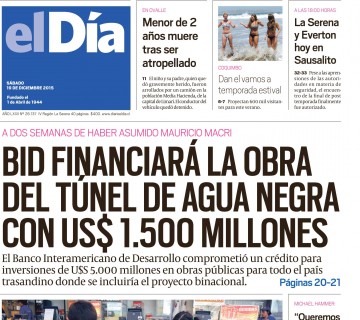 Diario El Día impreso 19-12-2015