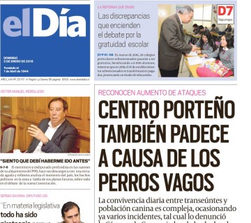 Diario El Día impreso 03-01-2016