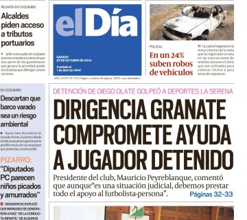 Diario El Día impreso 24-10-2014