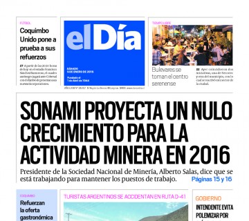 Diario El Día impreso 09-01-2016