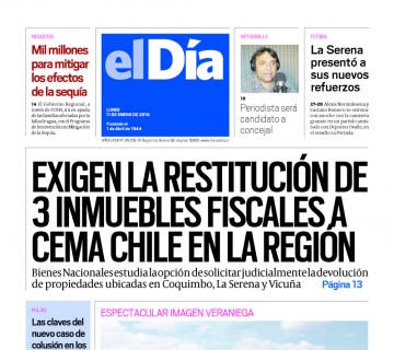 Diario El Día impreso 11-01-2016