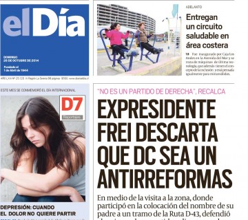 Diario El Día impreso 25-10-2014