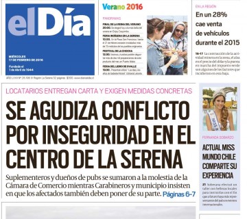 Diario El Día impreso 17-02-2016