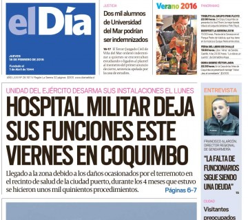 Diario El Día impreso 18-02-2016