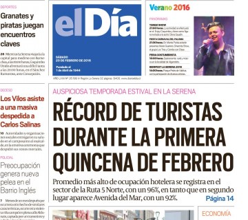 Diario El Día impreso 20-02-2016