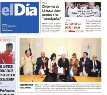 Diario El Día impreso 29-10-2014