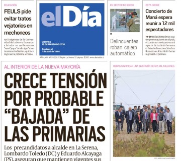 Diario El Día impreso 18-03-2016