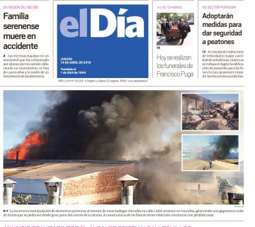 Diario El Día impreso 14-04-2016