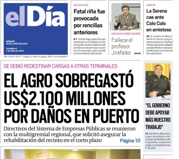 Diario El Día impreso 18-06-2016