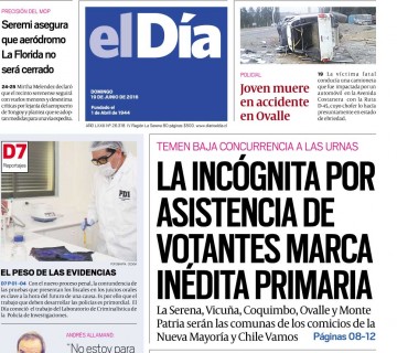 Diario El Día impreso 19-06-2016