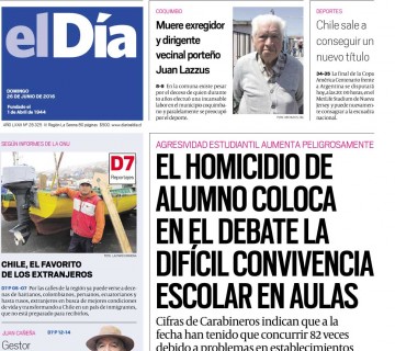 Diario El Día impreso 26-06-2016