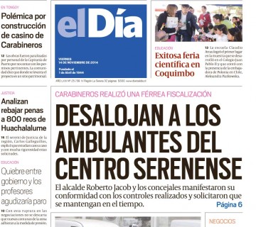 Diario El Día impreso 14-11-2014