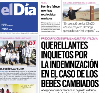 Diario El Día impreso 03-07-2016