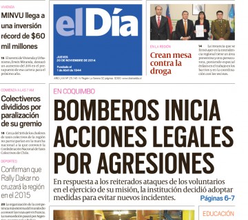 Diario El Día impreso 20-11-2014