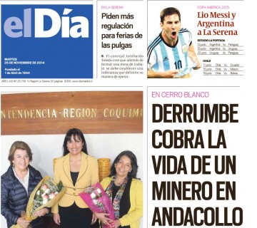 Diario El Día impreso 25-11-2014