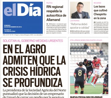Diario El Día impreso 29-11-2014