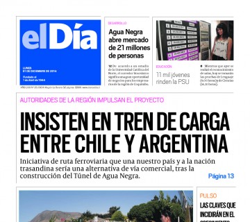 Diario El Día impreso 01-12-2014