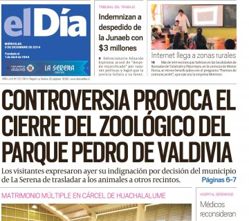 Diario El Día impreso 03-12-2014